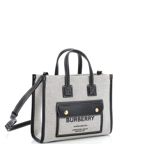 Burberry Freya Shopping Tote Canvas #88034B10B - Picture 2 of 6